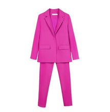 Load image into Gallery viewer, Red Women Pantsuits Tuxedo 2 Piece Set(Jacket+Pants) Women Business Suit Female Office Uniform Ladies Pantsuits Custom Made