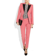 Load image into Gallery viewer, Red Women Pantsuits Tuxedo 2 Piece Set(Jacket+Pants) Women Business Suit Female Office Uniform Ladies Pantsuits Custom Made